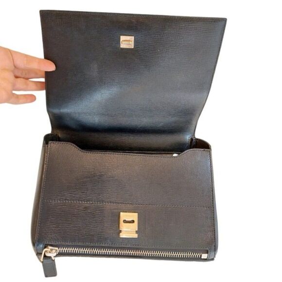 GIVENCHY Textured Calfskin Medium Pandora Box Crossbody Bag Black - Picture 3 of 9